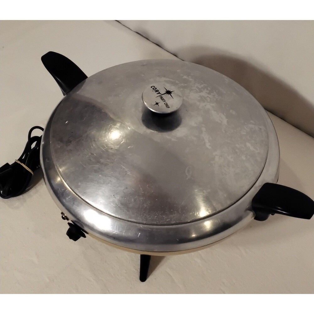 Vintage Cori Party Chef Flying Saucer Electric Skillet